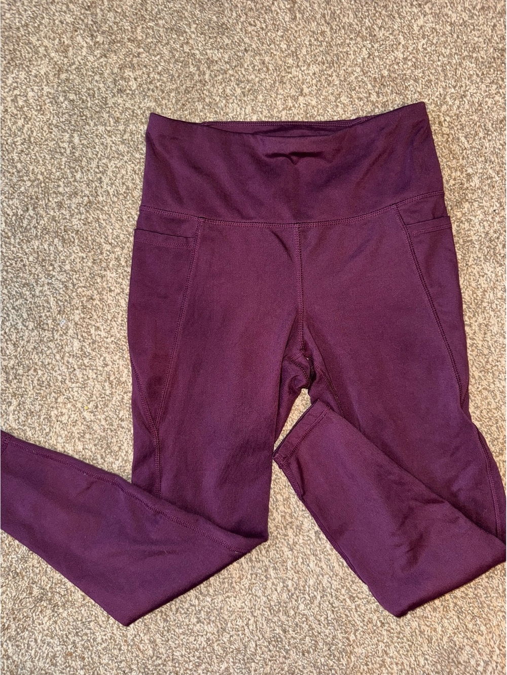RBX Women's Burgundy High-Rise Performance Leggings Medium